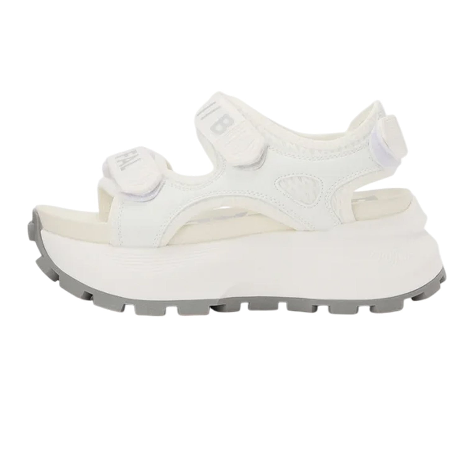 White - Side - Buffalo Womens-Ladies Vegan Flatform Sandals