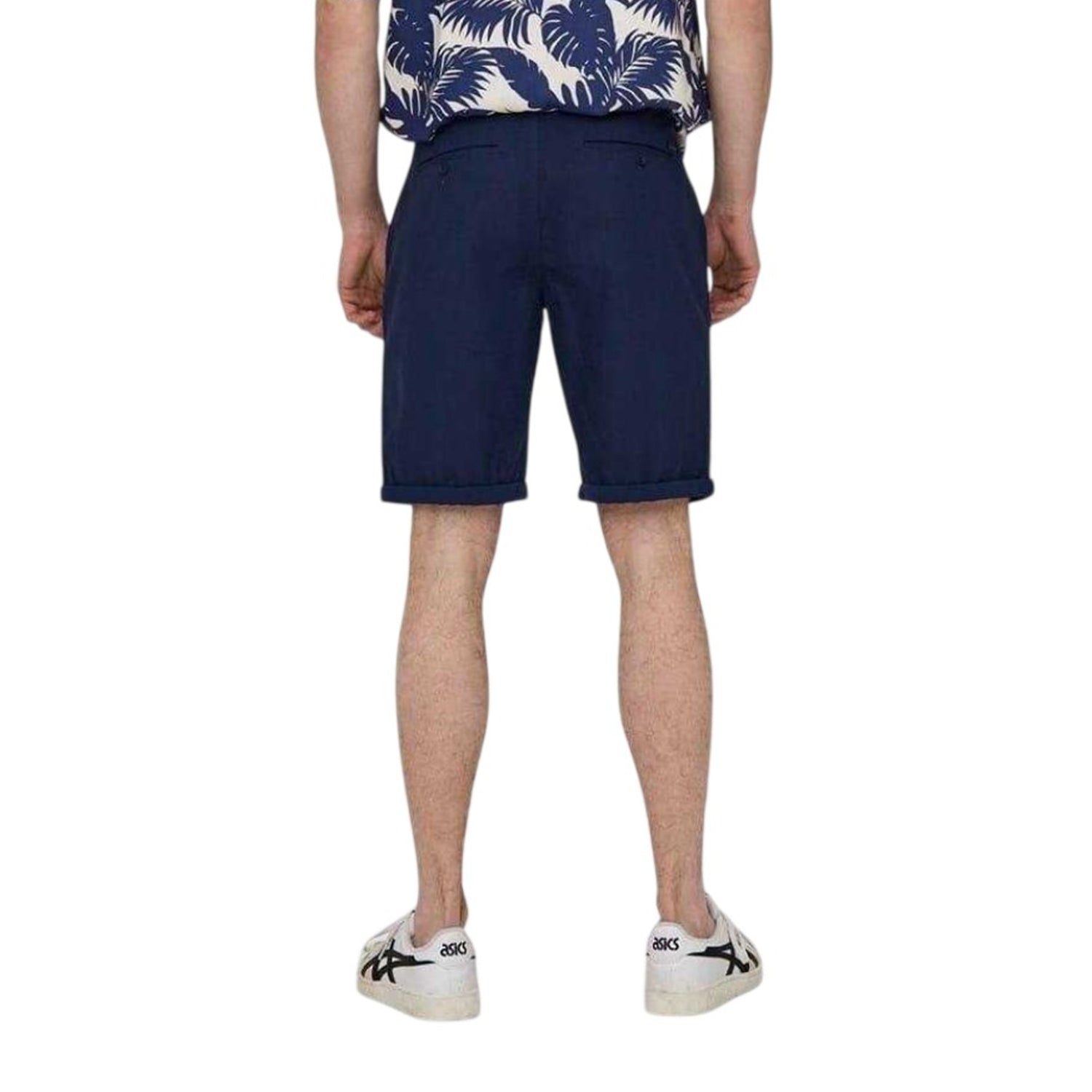 Dark Navy - Back - Only Mens Regular Shorts