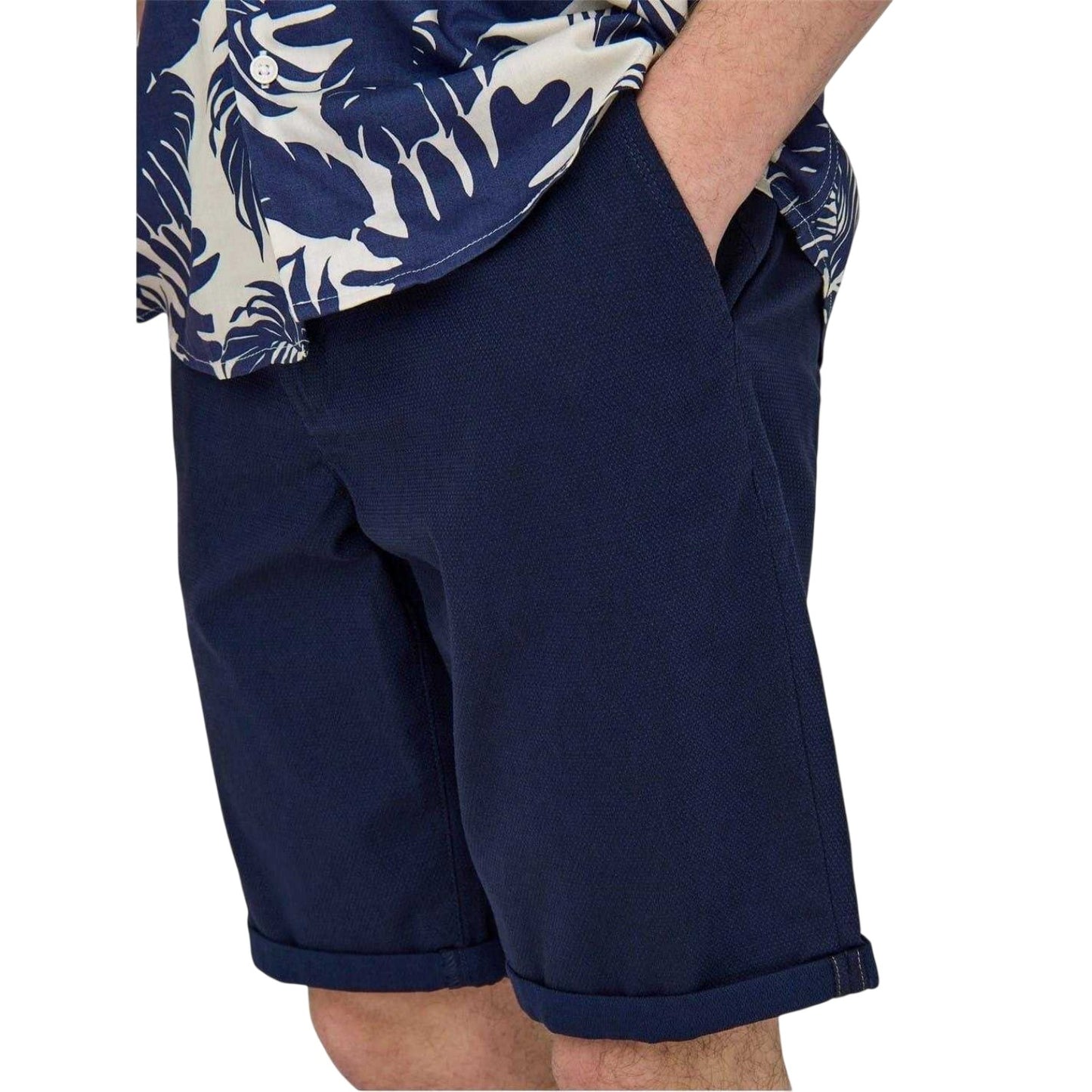 Dark Navy - Side - Only Mens Regular Shorts