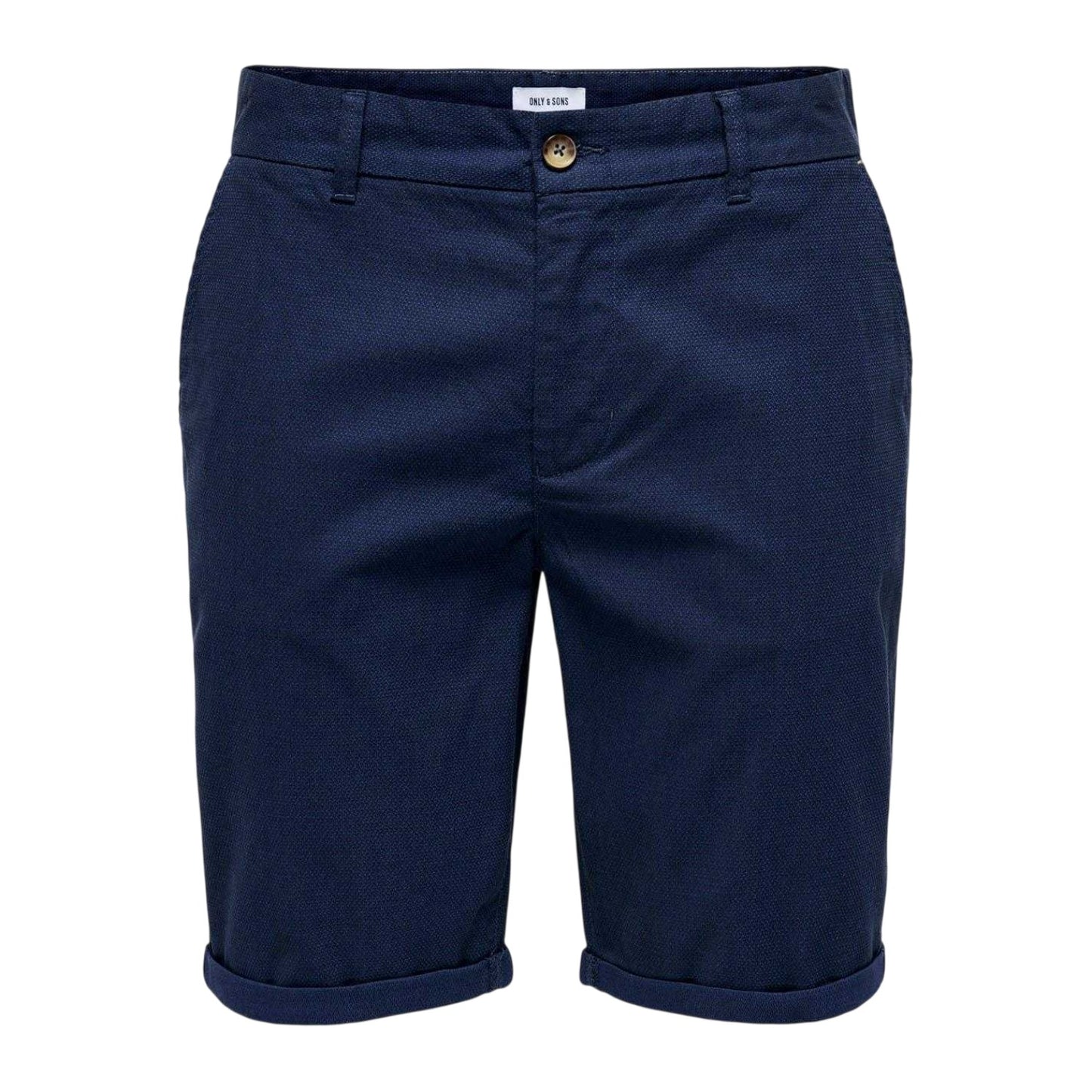 Dark Navy - Front - Only Mens Regular Shorts