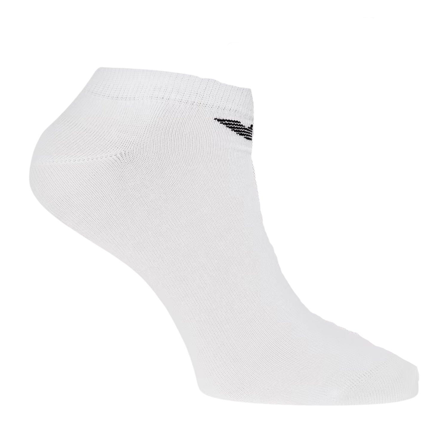 White - Back - Emporio Armani EA7 Unisex Adult Logo No-Show Socks (Pack of 3)