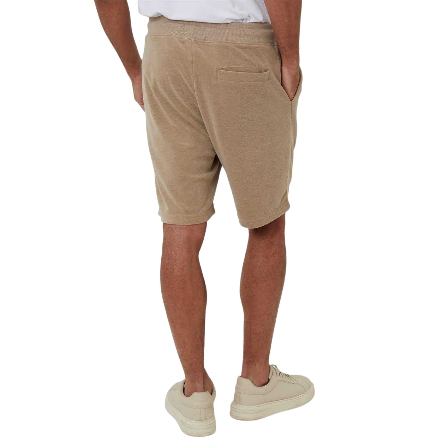 Mid Stone Washed - Back - Threadbare Mens Jonetta Relaxed Fit Shorts