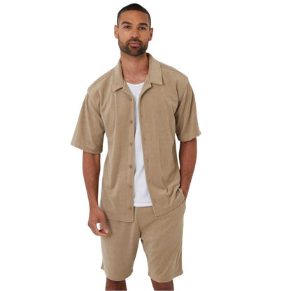 Mid Stone Washed - Lifestyle - Threadbare Mens Jonetta Relaxed Fit Shorts