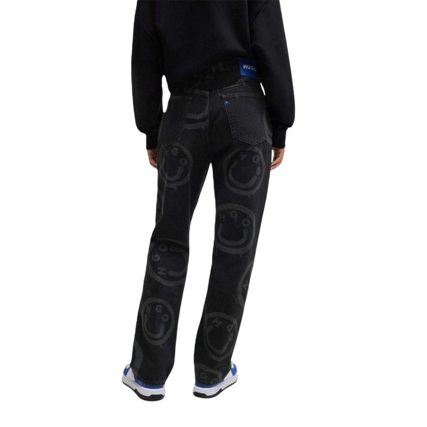 Black - Back - Hugo Mens Nate Graphic Print Jeans