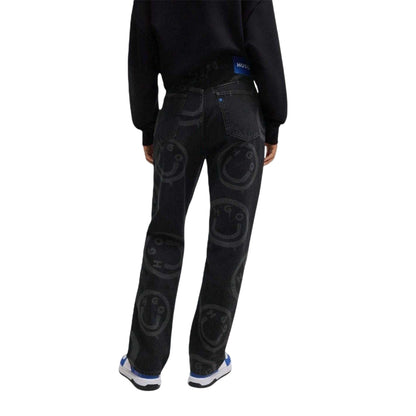 Black - Back - Hugo Mens Nate Graphic Print Jeans