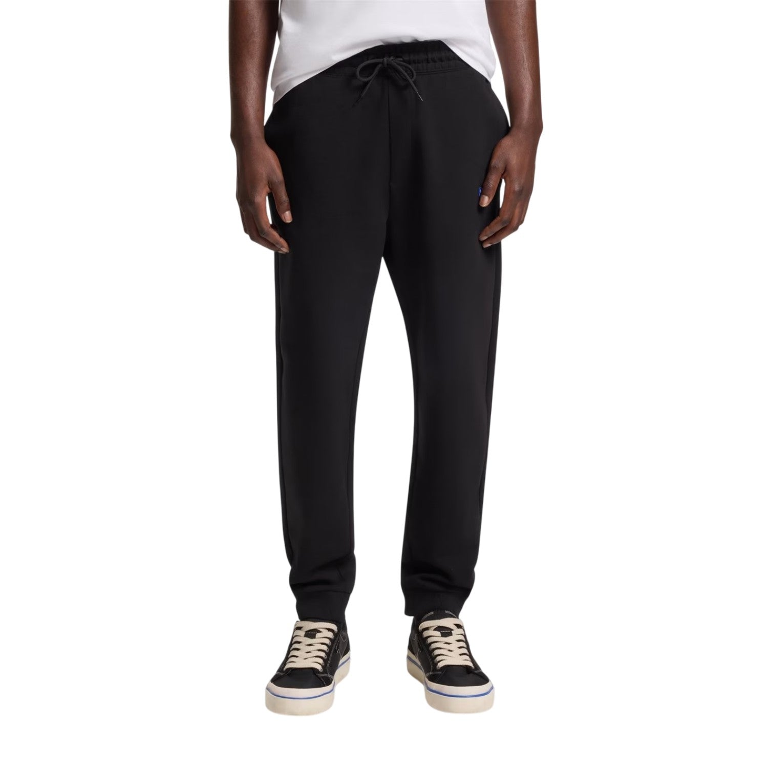 Black - Side - Hugo Mens Terrycloth Tracksuit Bottoms