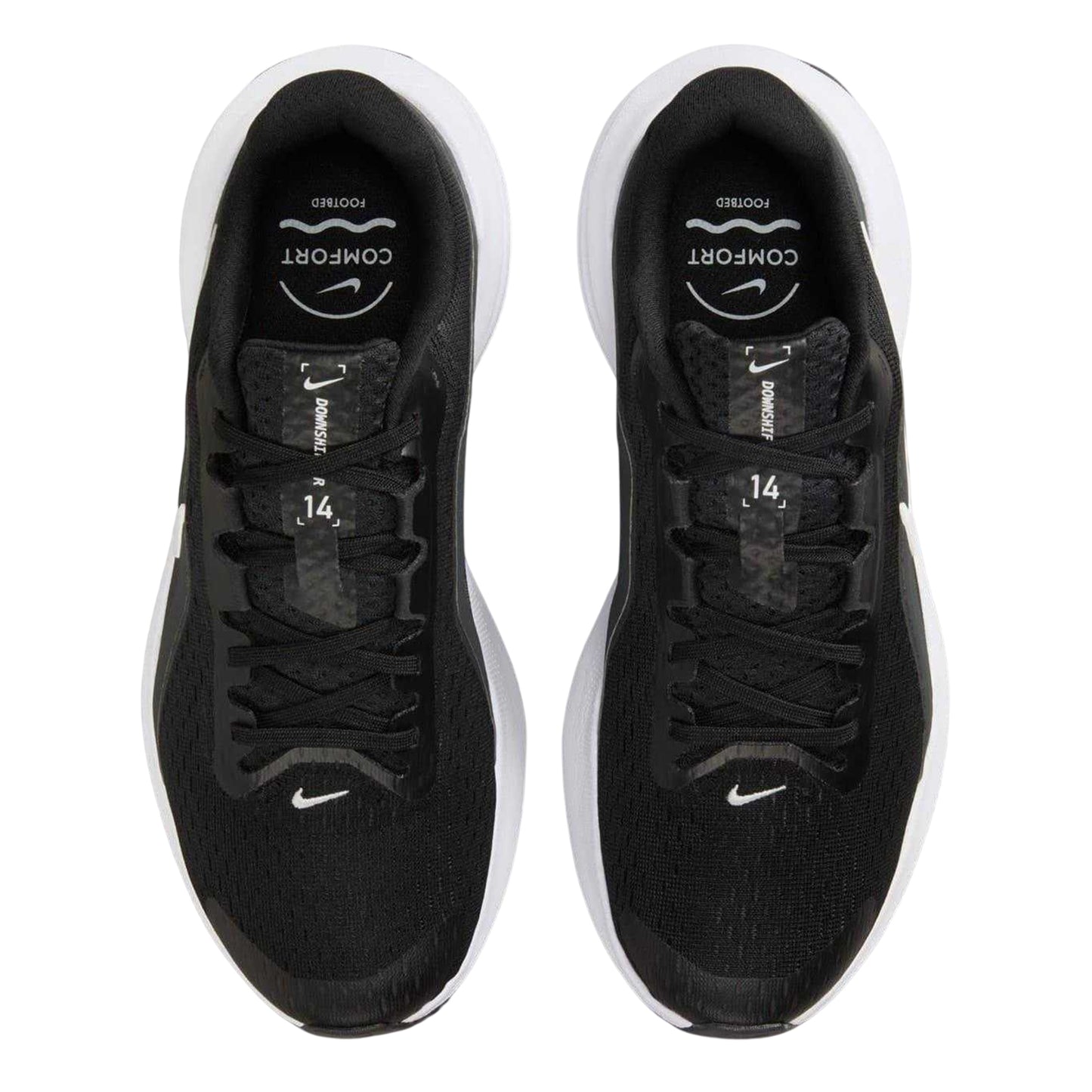 Black-White - Lifestyle - Nike Womens-Ladies Downshifter 14 Trainers