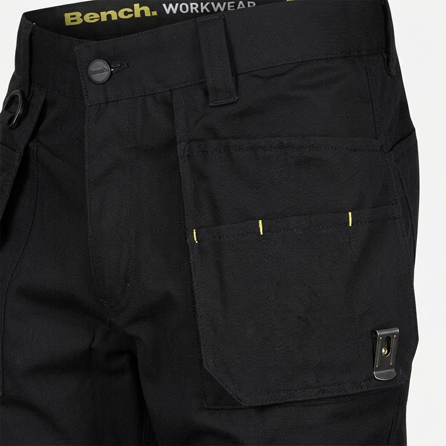 Black - Side - Bench Mens Nervada Holster Logo Trousers