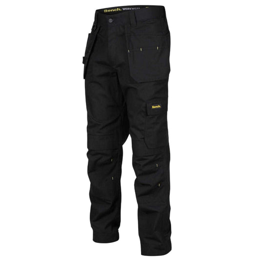 Black - Front - Bench Mens Nervada Holster Logo Trousers