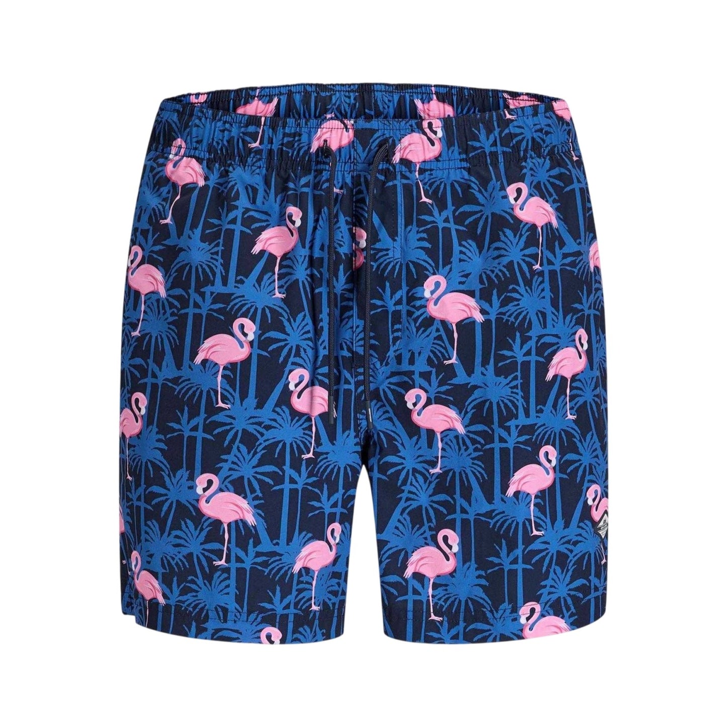 Navy Blazer - Front - Jack And Jones Mens Flamingo Swim Shorts