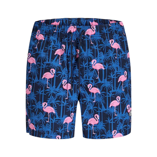 Navy Blazer - Front - Jack And Jones Mens Flamingo Swim Shorts