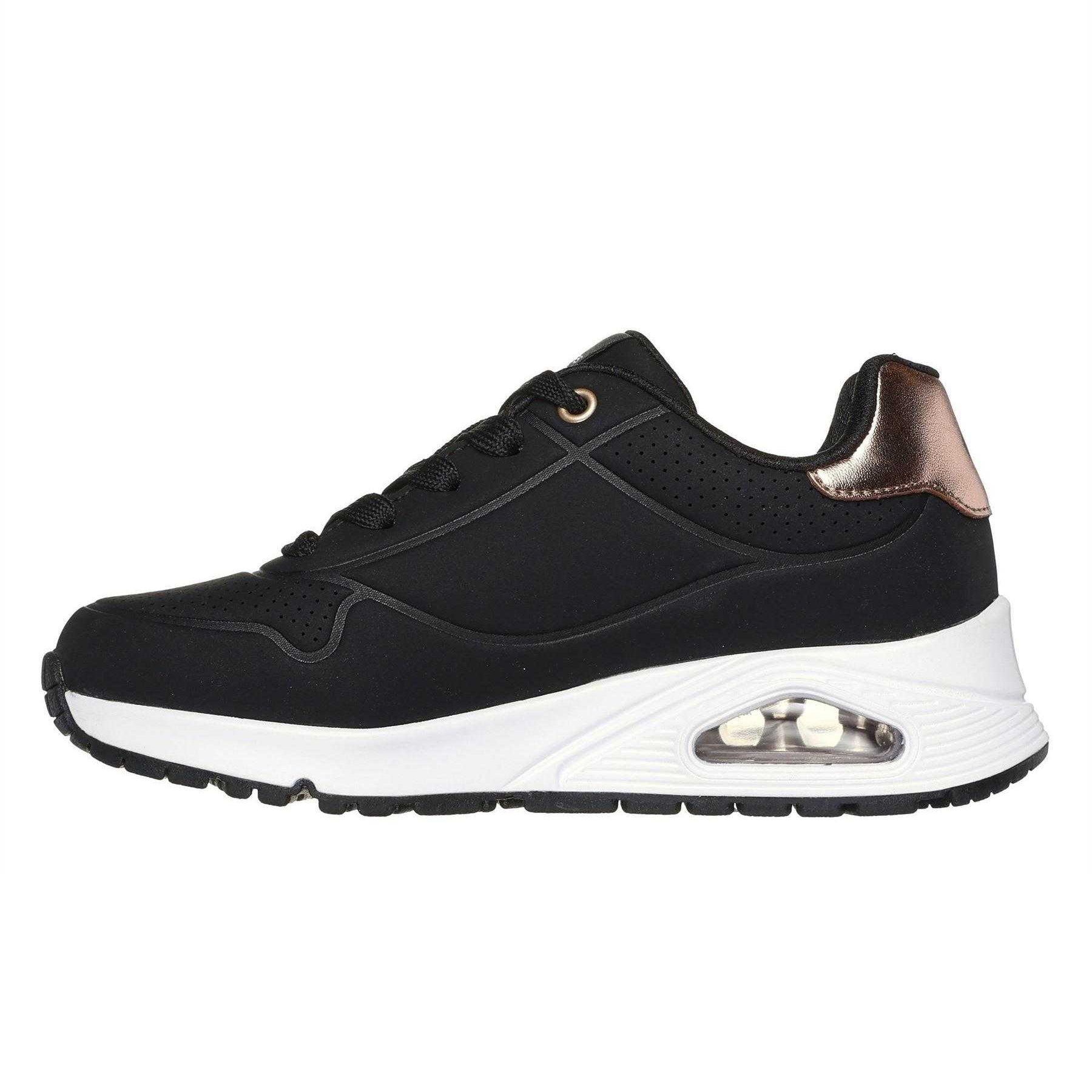 Black - Back - Skechers Childrens-Kids Stand On Air Trainers