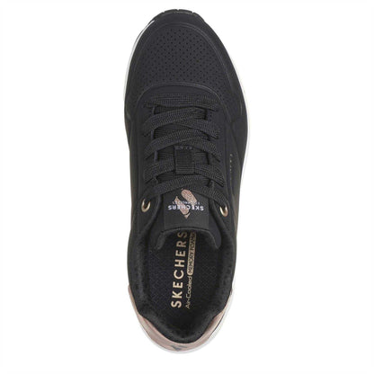 Black - Side - Skechers Childrens-Kids Stand On Air Trainers