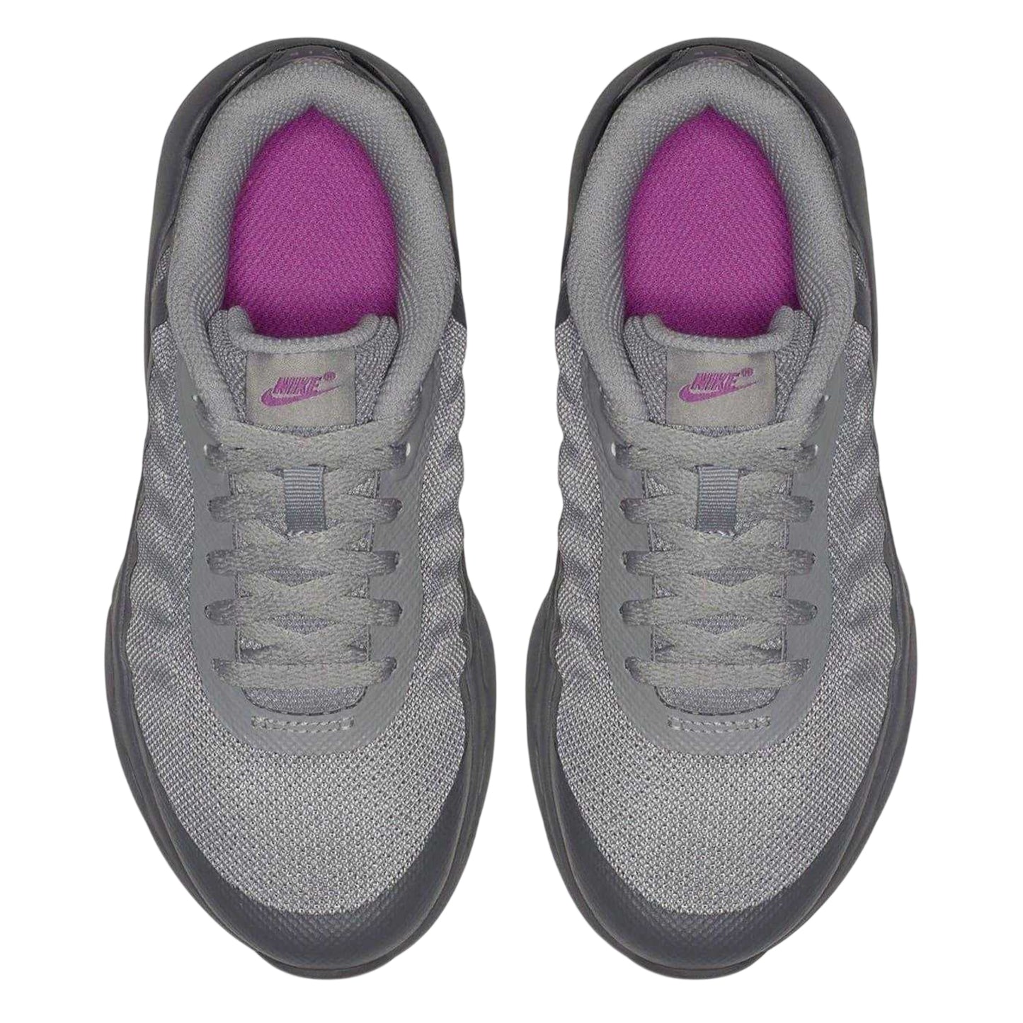 Grey-Pink - Side - Nike Girls Air Max Invigor Print Trainers