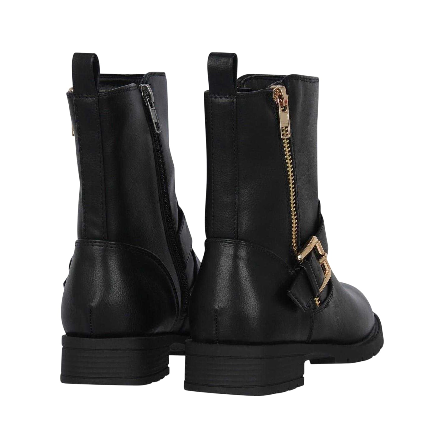 Black - Back - Miso Girls Bella Biker Boots