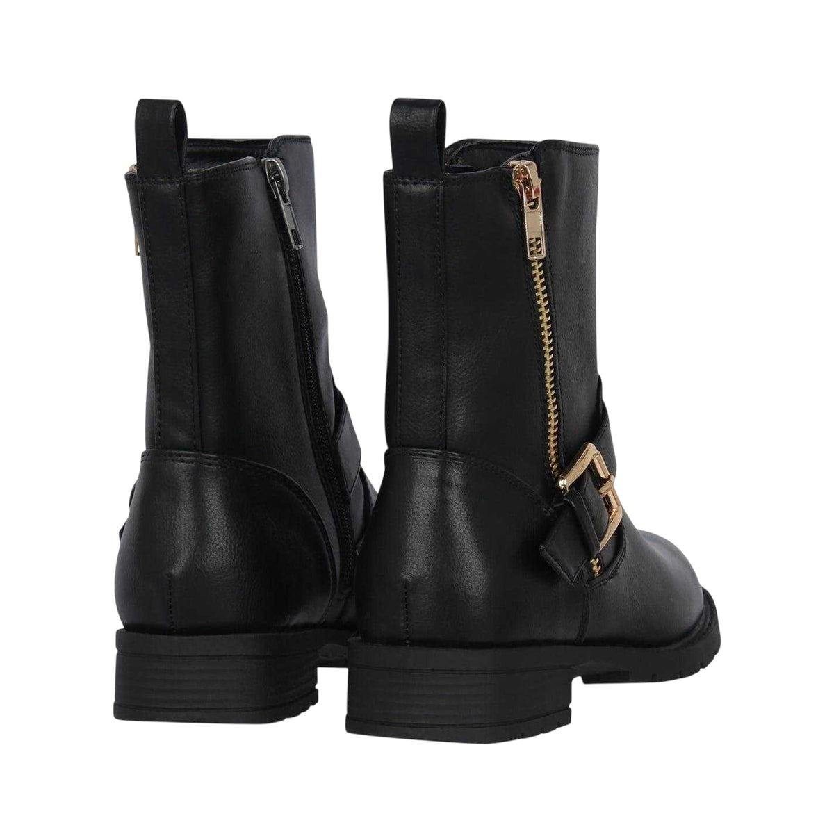 Black - Back - Miso Girls Bella Biker Boots