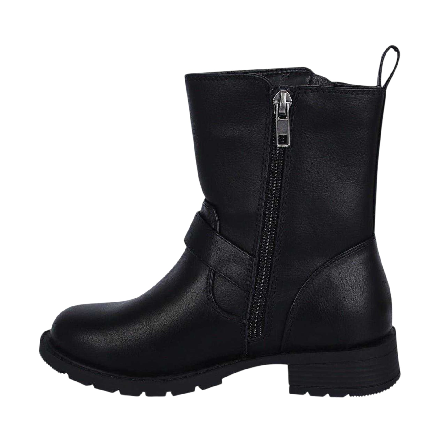 Black - Side - Miso Girls Bella Biker Boots