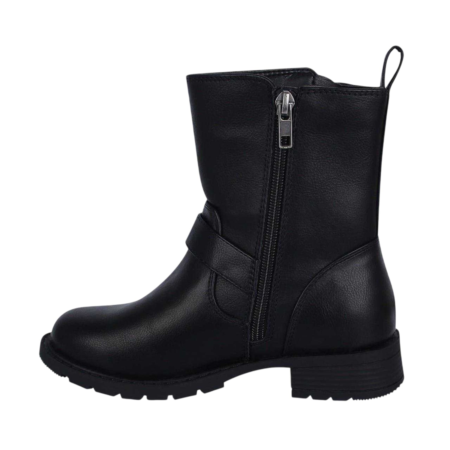 Black - Side - Miso Girls Bella Biker Boots