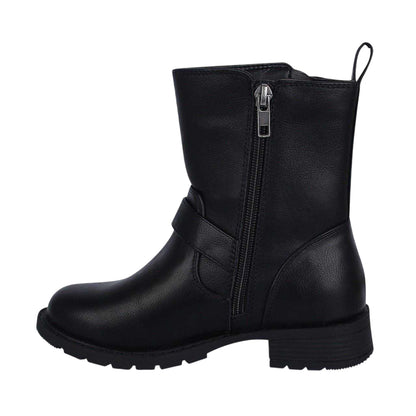 Black - Side - Miso Girls Bella Biker Boots