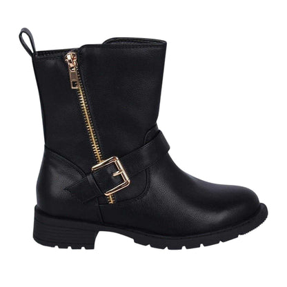 Black - Front - Miso Girls Bella Biker Boots