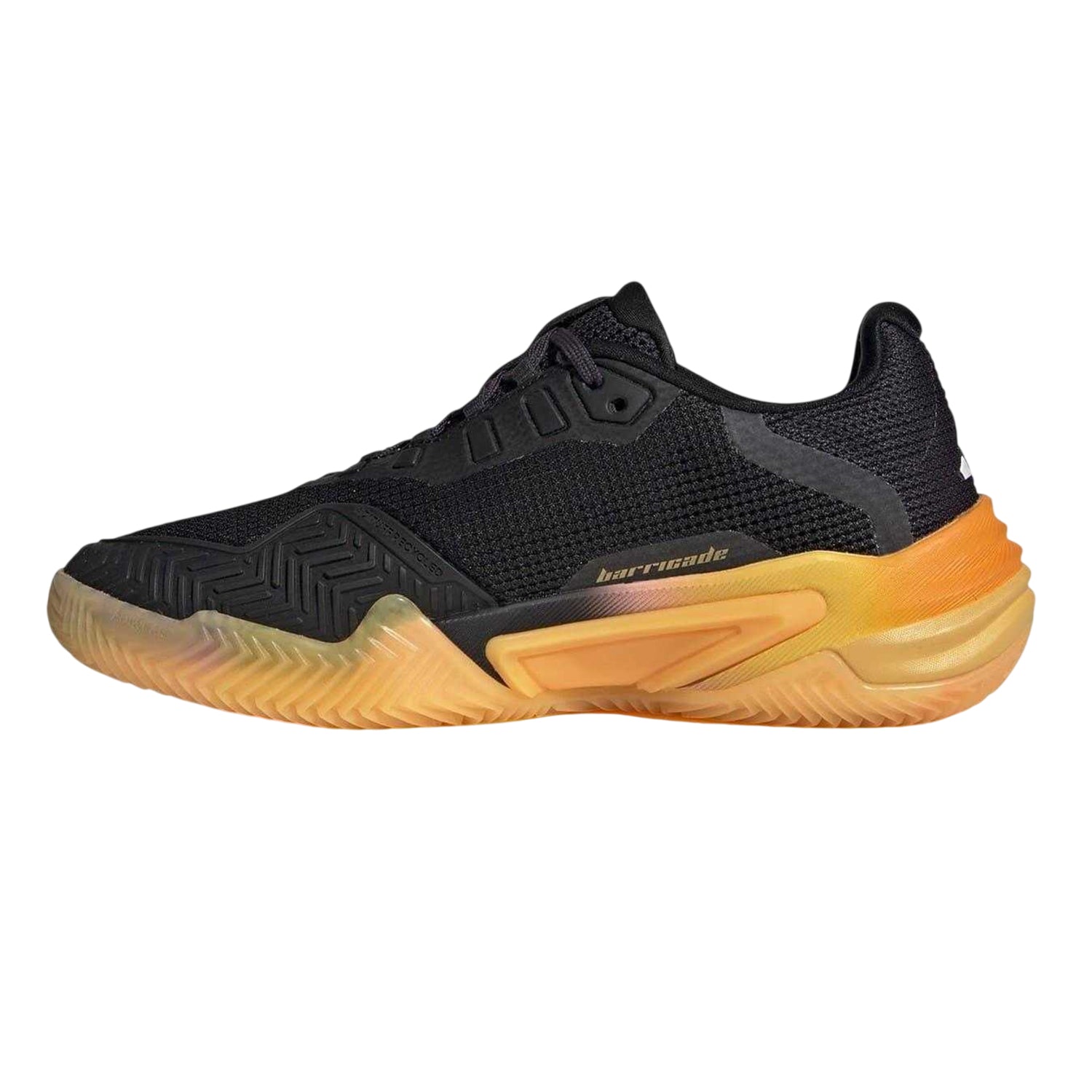 Black-Orange - Side - Adidas Womens-Ladies Barricade 13 Gradient Tennis Shoes