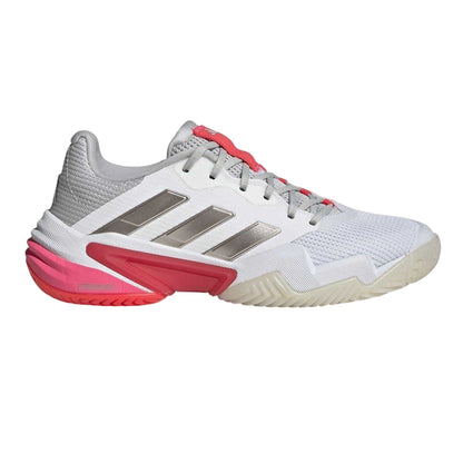 White-Pink - Front - Adidas Womens-Ladies Barricade 13 Gradient Tennis Shoes