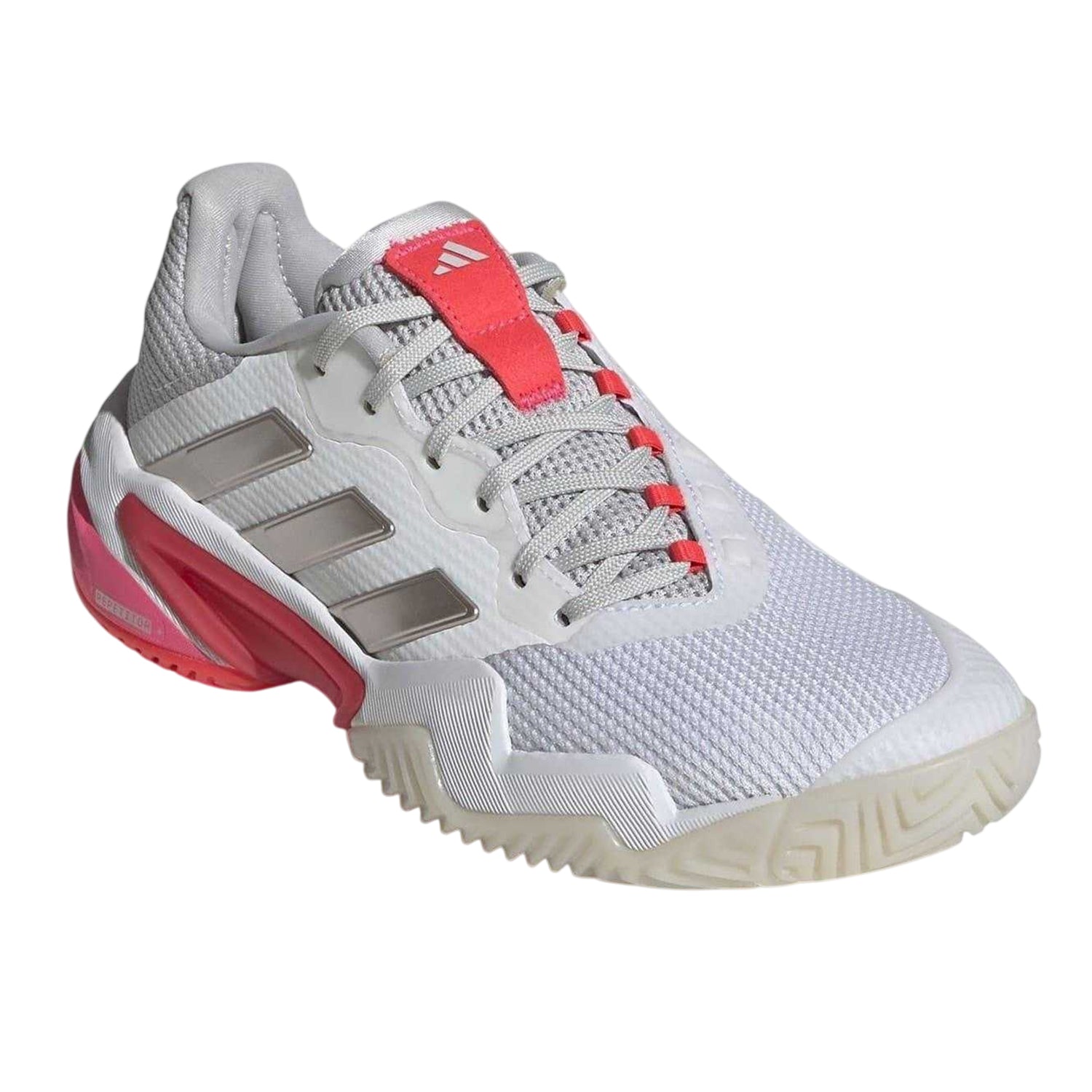 White-Pink - Pack Shot - Adidas Womens-Ladies Barricade 13 Gradient Tennis Shoes
