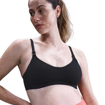 Black-Cool Grey - Front - Nike Womens-Ladies Alate Sports Bra