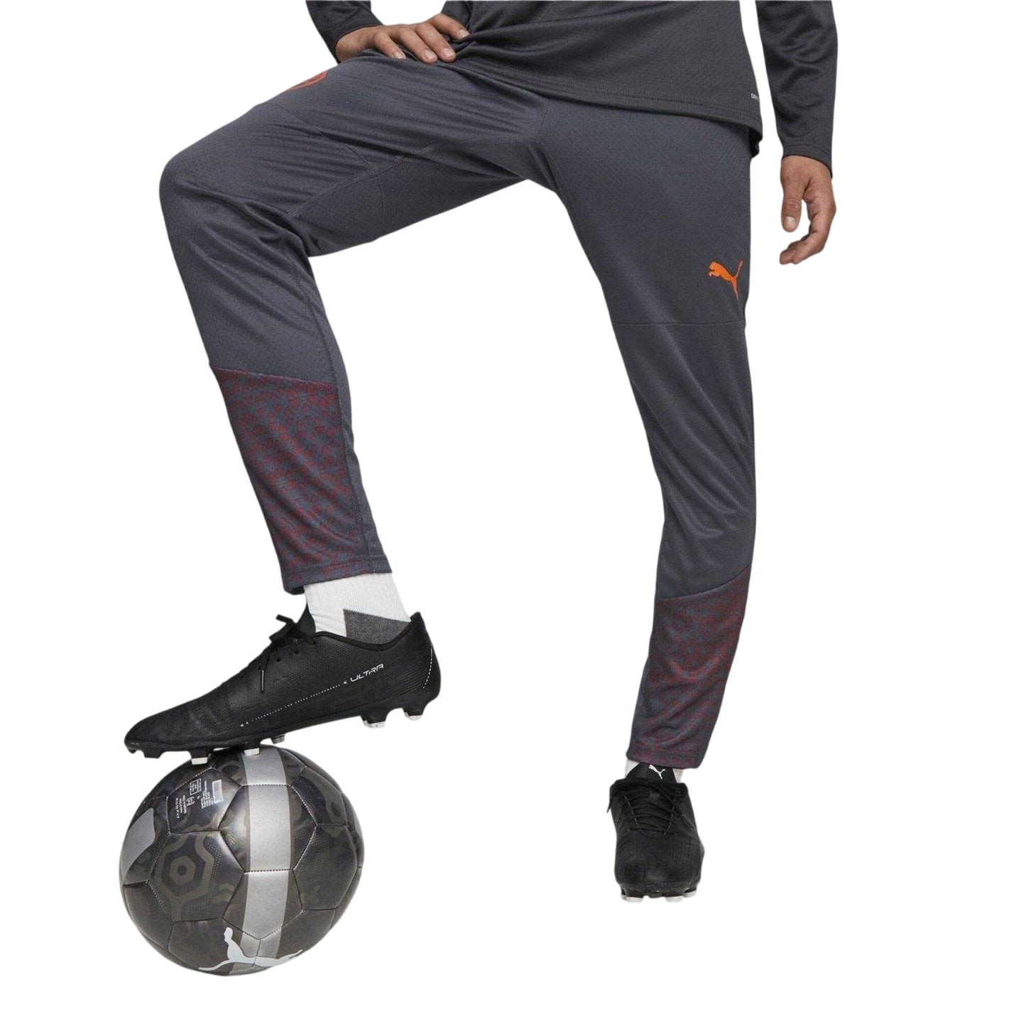 Grey - Side - Manchester City FC Unisex Adult 23-24 Tracksuit Bottoms