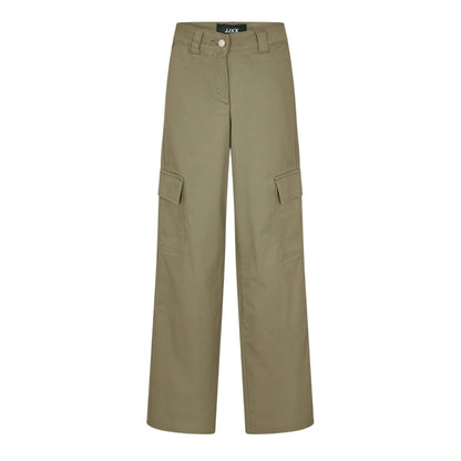 Dusty Olive - Front - JJXX Womens-Ladies Straight Cargo Trousers