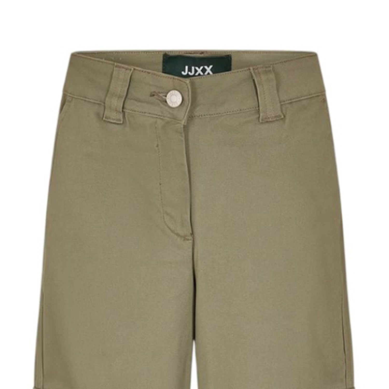 Dusty Olive - Side - JJXX Womens-Ladies Straight Cargo Trousers