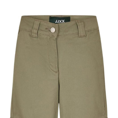 Dusty Olive - Side - JJXX Womens-Ladies Straight Cargo Trousers