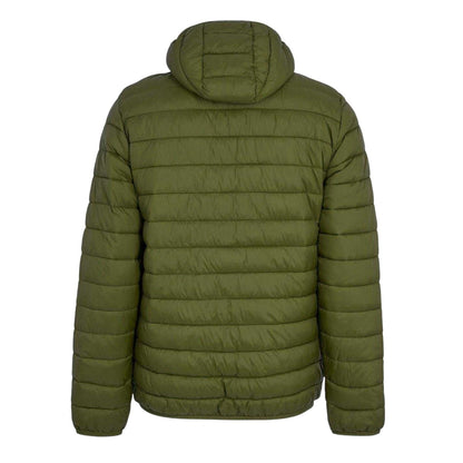 Army Green - Back - Aquascutum Mens Logo Puffer Jacket