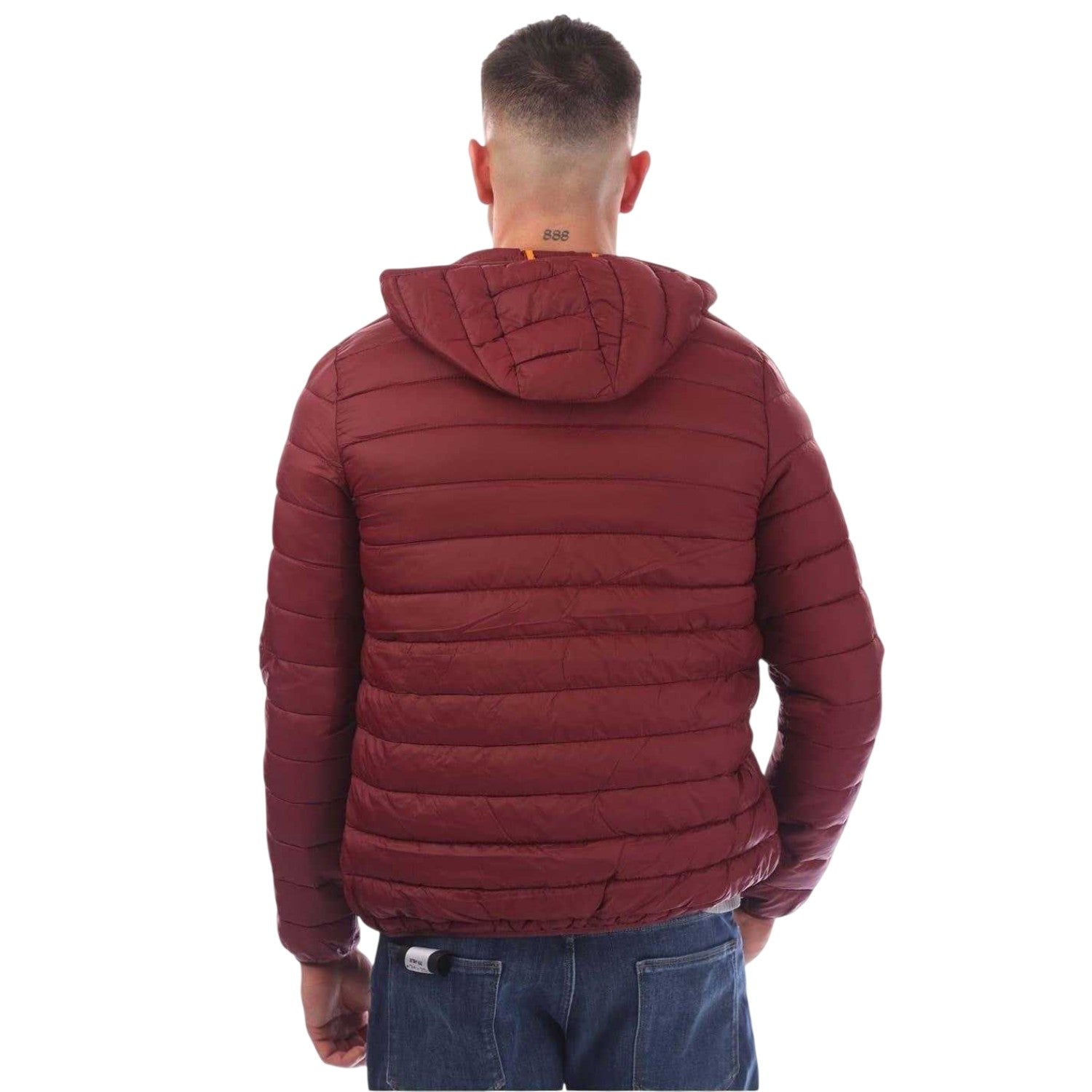 Bordeaux - Back - Aquascutum Mens Logo Puffer Jacket