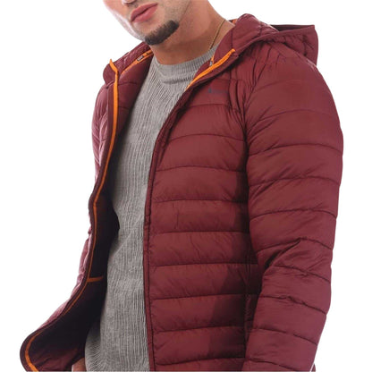 Bordeaux - Side - Aquascutum Mens Logo Puffer Jacket