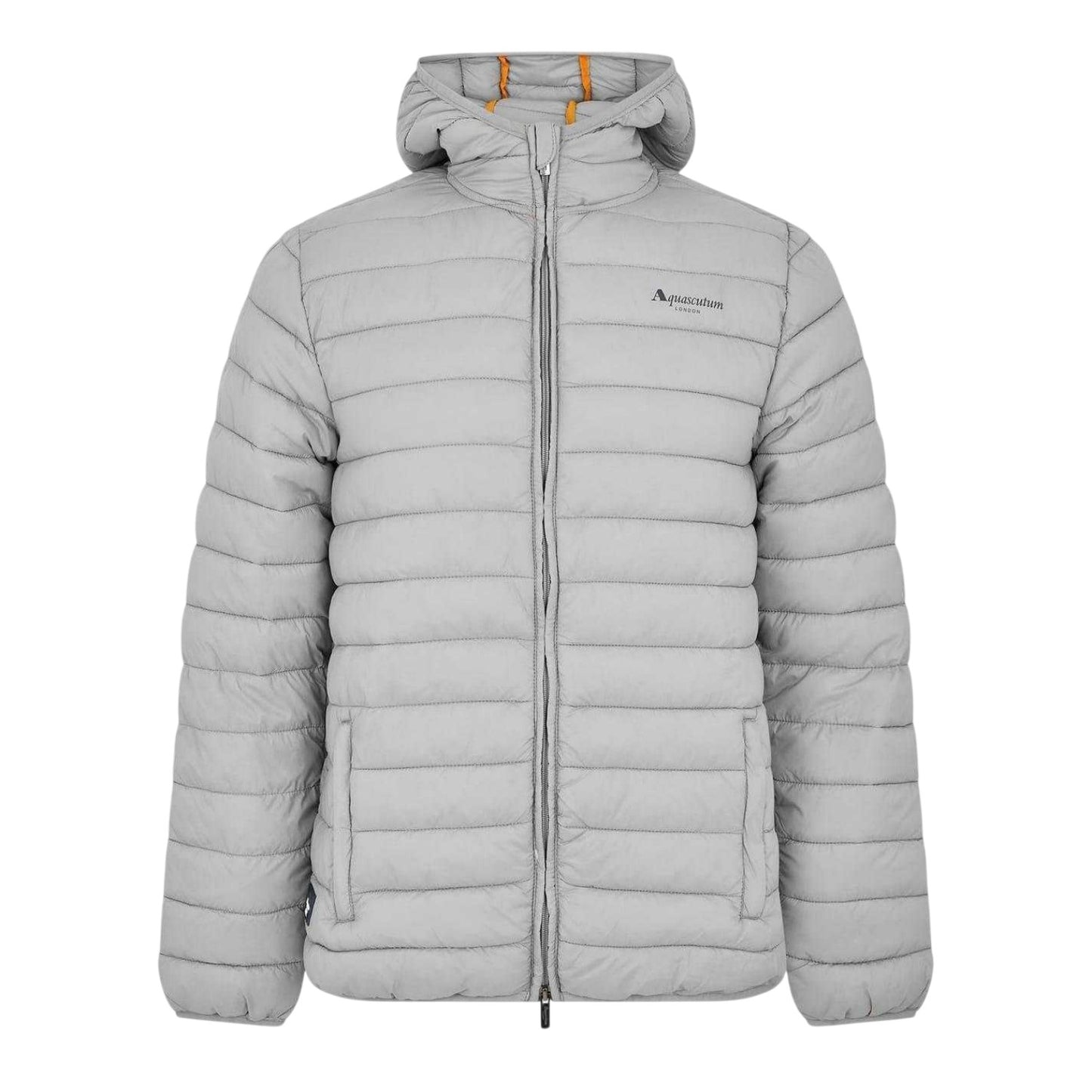 Grey - Front - Aquascutum Mens Logo Puffer Jacket