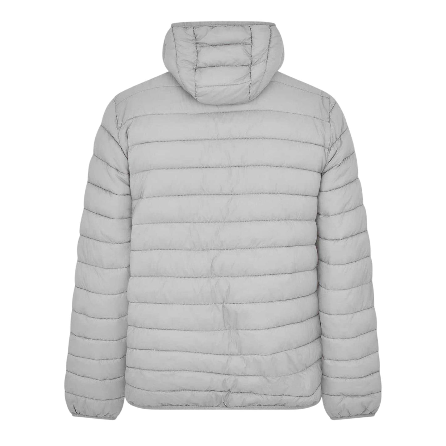 Grey - Back - Aquascutum Mens Logo Puffer Jacket