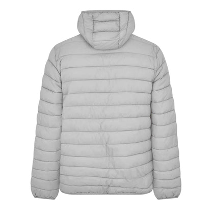 Grey - Back - Aquascutum Mens Logo Puffer Jacket