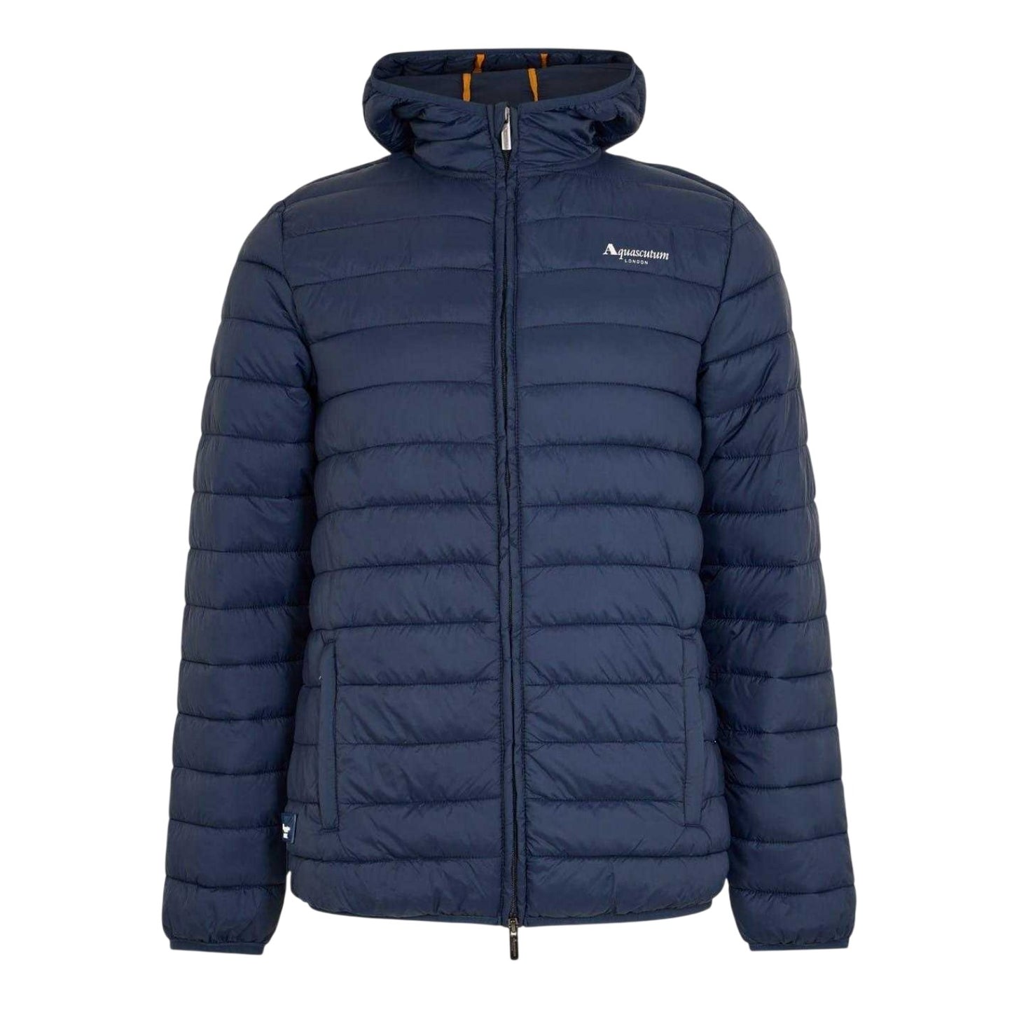 Navy - Front - Aquascutum Mens Logo Puffer Jacket