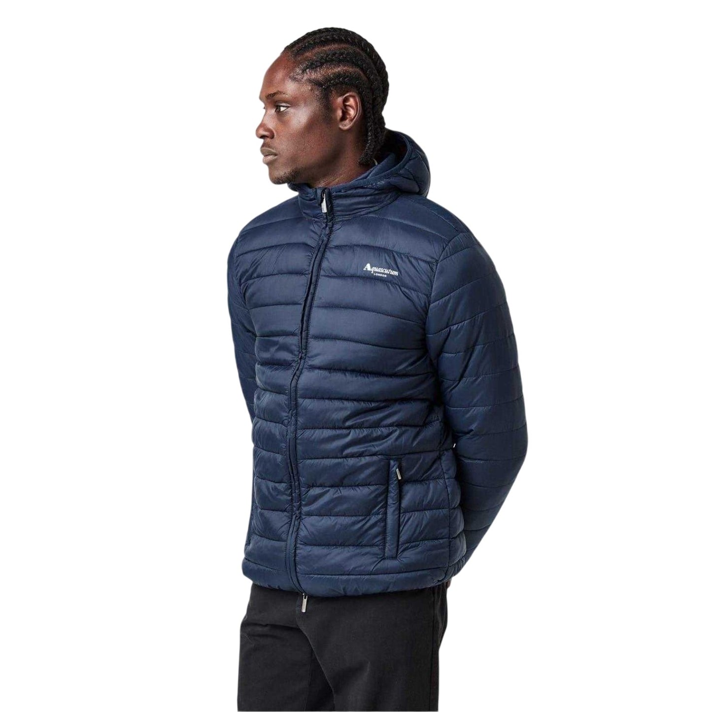 Navy - Lifestyle - Aquascutum Mens Logo Puffer Jacket