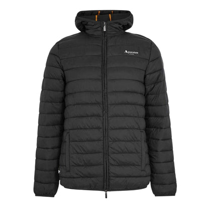 Black - Front - Aquascutum Mens Logo Puffer Jacket