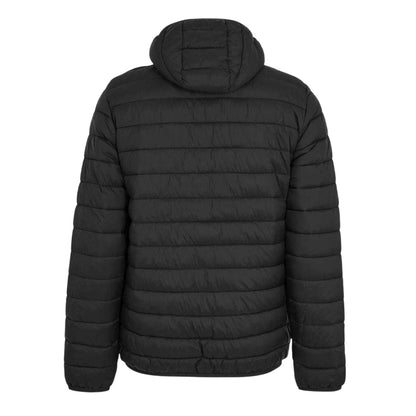 Black - Back - Aquascutum Mens Logo Puffer Jacket