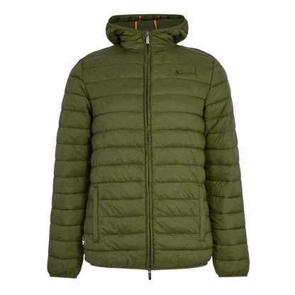 Army Green - Front - Aquascutum Mens Logo Puffer Jacket