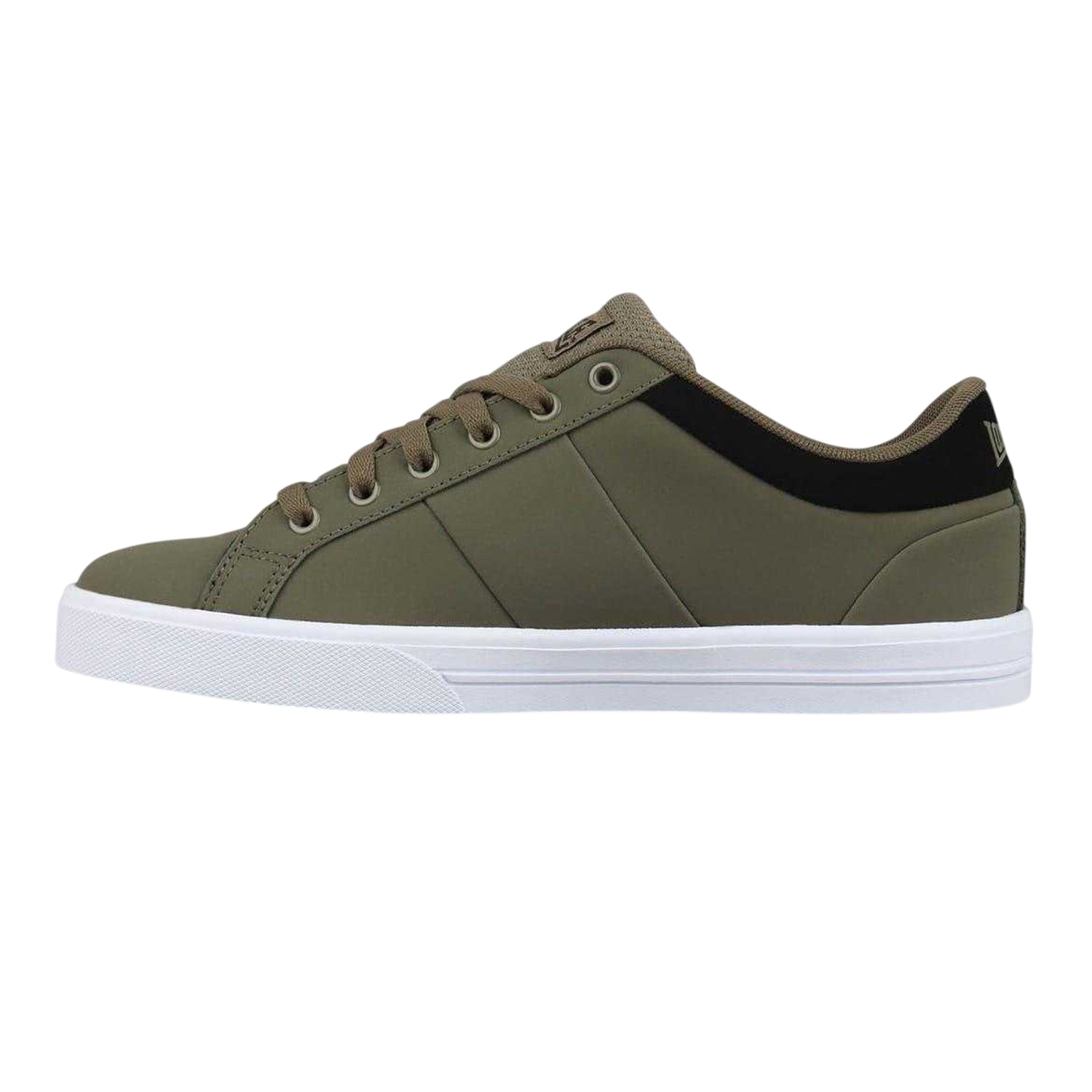 Khaki Green - Back - Lonsdale Mens Latimer Leather Trainers