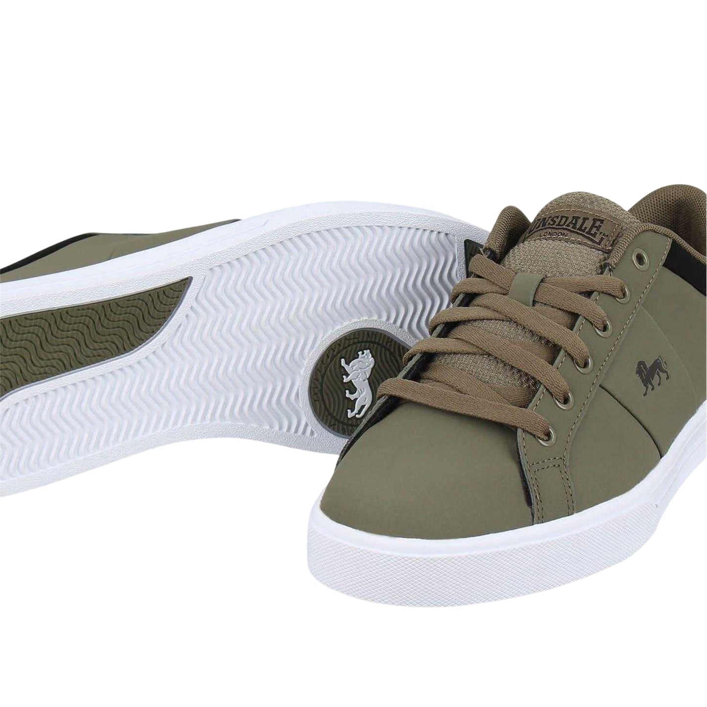 Khaki Green - Lifestyle - Lonsdale Mens Latimer Leather Trainers