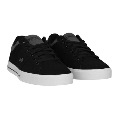 Black - Side - Lonsdale Mens Latimer Leather Trainers