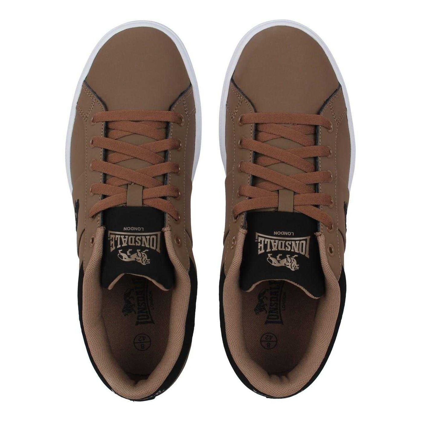Brown - Lifestyle - Lonsdale Mens Latimer Leather Trainers