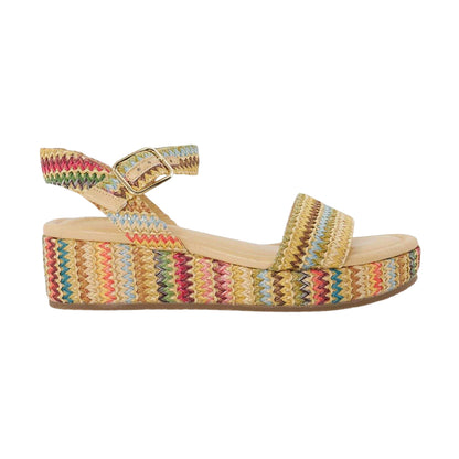 Multicoloured - Front - Dune London Womens-Ladies Lazer Open Toe Platform Heel Sandals