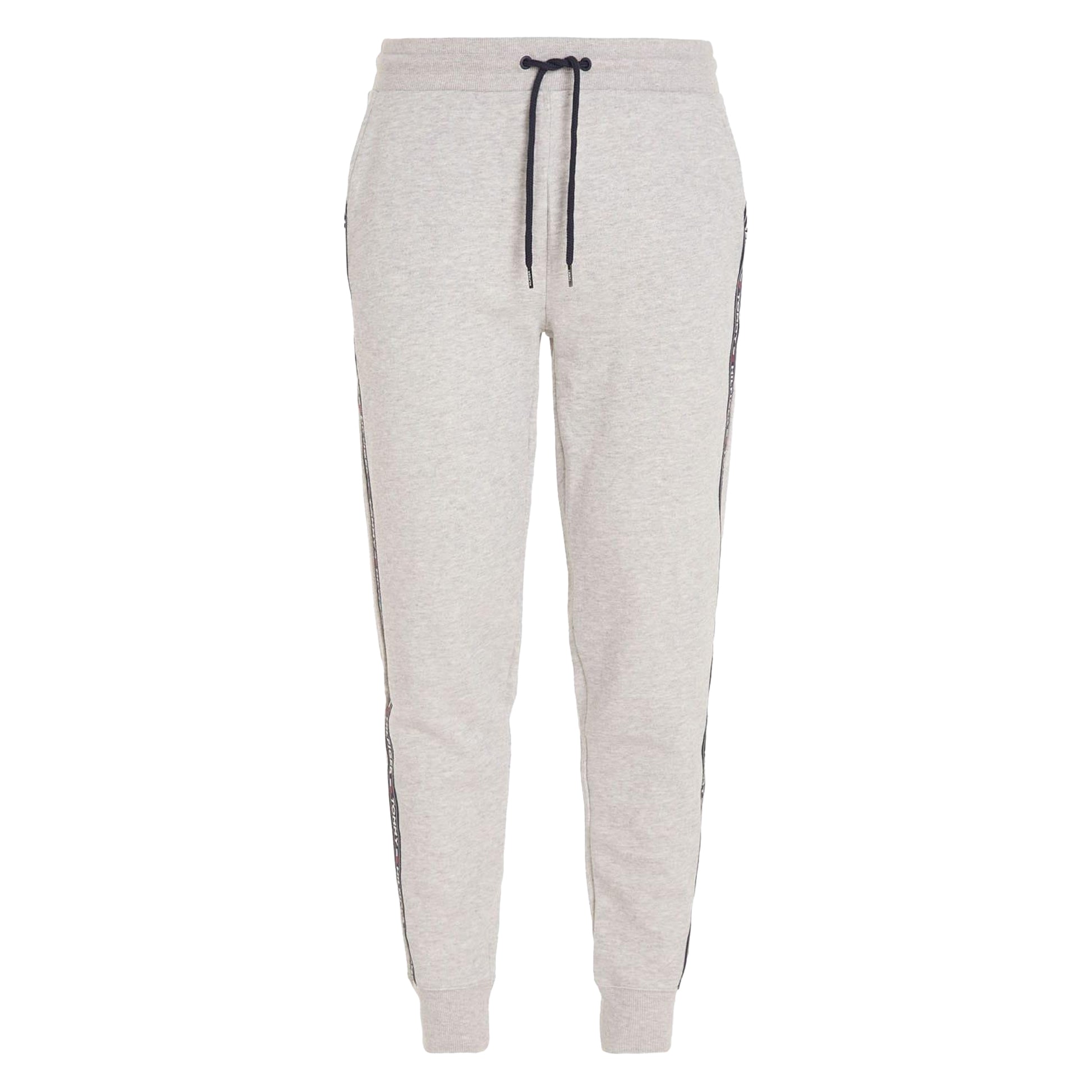 Grey - Front - Tommy Hilfiger Mens Tape Logo Lounge Jogging Bottoms