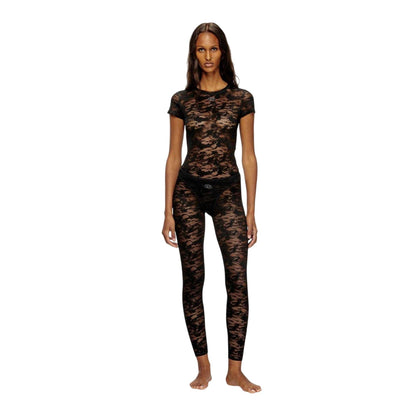 Black - Lifestyle - Diesel Womens-Ladies Claire Opaque Leggings
